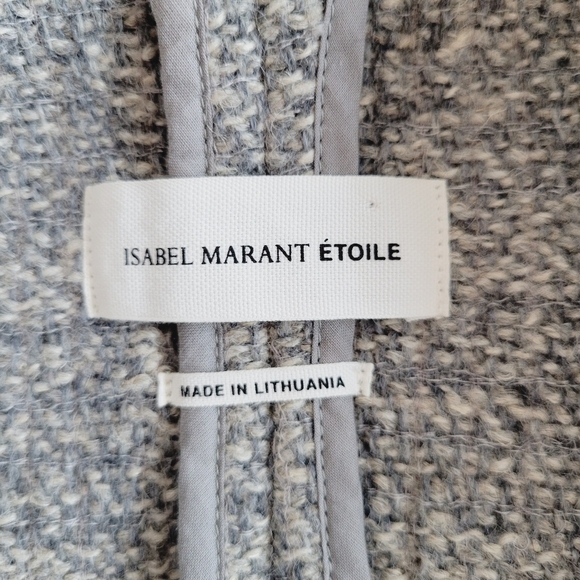 Isabel Marant Etoile Gray Tweed Wool Blend Blazer - Picture 7 of 11